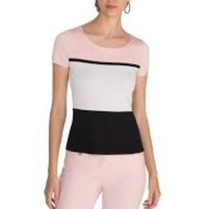 White House Black Market Color Block Blouse